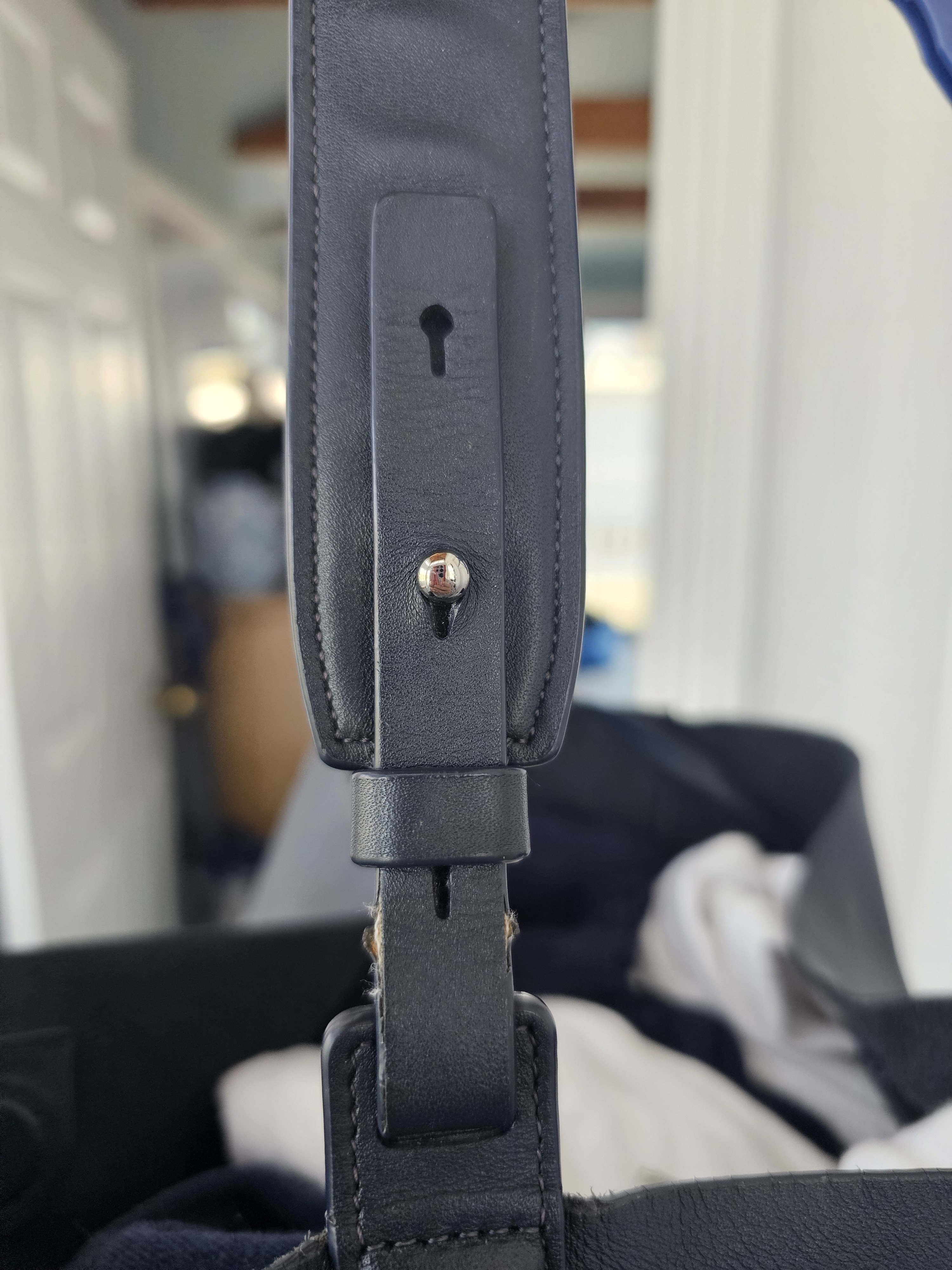 Navy Blue Leather All Saints Tote Bag — image 3 of 8
